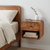 12" Natural Solid Wood One Drawer Floating Nightstand