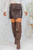 Andrea Leather Mini Skirt Brown