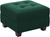 26" Green and Black Velvet Tufted Storage Ottoman