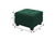 26" Green and Black Velvet Tufted Storage Ottoman