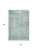 3' X 5' Teal And Ivory Oriental Washable Area Rug With UV Protection