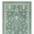 7' Teal And Green Oriental Washable Runner Rug