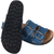 Womens Comfort Flat Sandals Double Buckle Adjustable Straps Flat Slides Footbed Suede