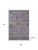 8' X 10' Blue And Red Floral Vines Washable Area Rug With UV Protection