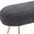 48" Black and Gold Fabric Upholstered Bench