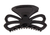Bow Hair Claw Black