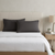 Set of Two Charcoal Cotton King Pillowcases