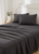 Set of Two Charcoal Cotton King Pillowcases