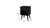 22" Black Solid Wood One Drawer Nightstand