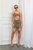Shredded Cinched Mini Dress