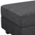 26" Gray and Black Polyester Blend Storage Ottoman