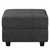 26" Gray and Black Polyester Blend Storage Ottoman