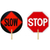 Traffic Control STOP/SLOW Paddle with 6f