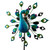 78" Blue And Purple Metal LED lights Birds Windmill
