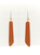 Pumpkin Leather and Beige Jasper Earrings