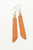 Pumpkin Leather and Beige Jasper Earrings