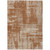 9' X 12' Orange And Beige Abstract Washable Indoor Outdoor Area Rug