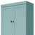 72" Aqua Solid Wood Adjustable Six Tier Library Bookcase with Four Doors
