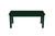 44" Dark Green Solid Wood Rectangular Coffee Table