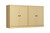 64" Yellow Solid Wood Four Drawer Sideboard With Four Doors