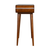 35" Chestnut Solid Wood Console Table With Two Drawers