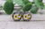 Sunflowers & Leopard Brushstrokes || Glass Stud Earrings || Hypoallergenic