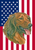 Dachshund  Longhaired Red - Best of Breed American Flags House and Garden Size