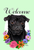 Pug  Black- Best of Breed Welcome Flowers Garden Flag 