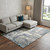 8' X 10' Gray Blue And Ivory Abstract Hand Tufted Area Rug