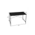 47" Black Wood and Stainless Steel Computer Desk