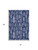 3' X 5' Navy Blue And Ivory Floral Washable Area Rug With UV Protection