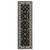 8' Blue And Ivory Oriental Runner Rug With Fringe