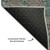 9' X 12' Teal And Beige Floral Washable Area Rug With UV Protection