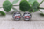 Firefighter's Wife Red Line Flag Sunflower Glass Stud Earrings