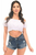 Red Short Sleeve Peasant Top