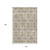 10' X 14' Beige Gray And Ivory Floral Medallion Washable Area Rug With UV Protection