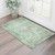 3' X 5' Artichoke Green Lavender And Teal Oriental Washable Area Rug With UV Protection