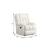 39" White Faux Leather Manual Recliner