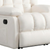 39" White Faux Leather Manual Recliner