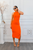 Iconic Mock Neck Cutout Side Slit Midi Dress