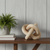 10" Brown Solid Wood Tabletop Sculpture