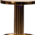 26" White and Gold Linen and Steel Counter Height Swivel Bar Chair