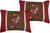 7 Piece Comforter Set Brown Red Floral Modern Bedding
