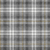 5' X 8' Charcoal Ivory And Gold Plaid Washable Area Rug With UV Protection