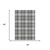 5' X 8' Charcoal Ivory And Gold Plaid Washable Area Rug With UV Protection