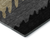 10' X 14' Black Beige And Silver Striped Washable Area Rug With UV Protection
