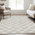 3' X 5' Ivory And Beige Polka Dot Washable Area Rug With UV Protection