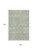 8' X 10' Artichoke Green And Beige Geometric Washable Area Rug With UV Protection