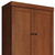 72" Coffee Solid Wood Adjustable Six Tier Library Bookcase with Four Doors