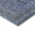 8' Blue And Gray Floral Medallion Washable Round Rug With UV Protection